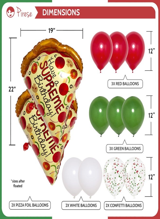 Pirese Italian Birthday Banner - Pizza Party Decorations for Kids & Adults - Italy Theme Decor, Italian Party Supplies, Red White Green Birthday Decorations - Image 4